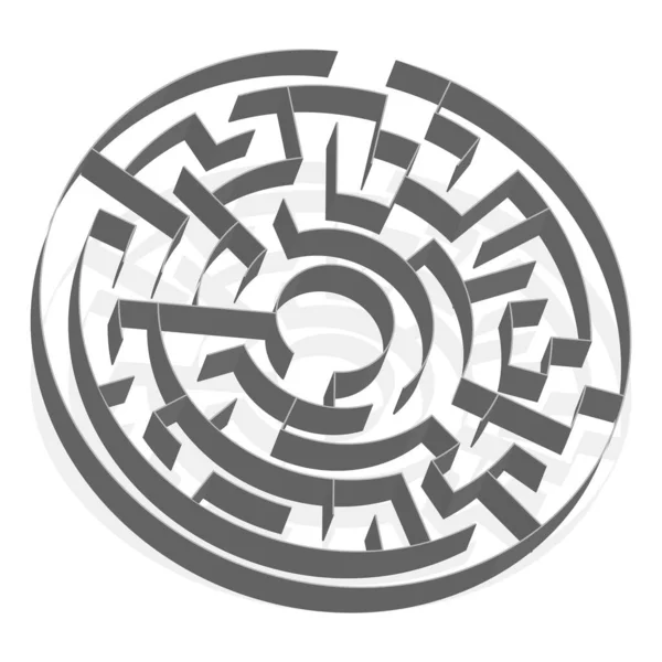 Lösbare Labyrinthe Labyrinthe Puzzle Denkspiel — Stockvektor