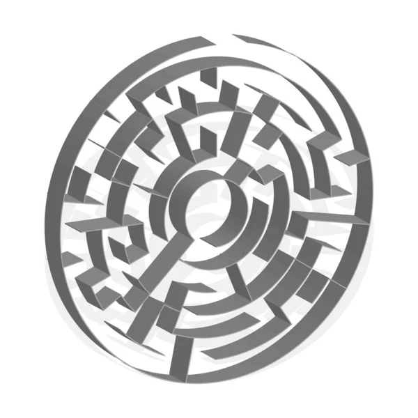 Lösbare Labyrinthe Labyrinthe Puzzle Denkspiel — Stockvektor