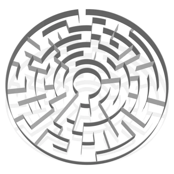 Lösbare Labyrinthe Labyrinthe Puzzle Denkspiel — Stockvektor