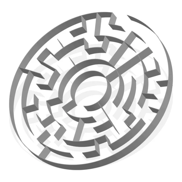 Lösbare Labyrinthe Labyrinthe Puzzle Denkspiel — Stockvektor