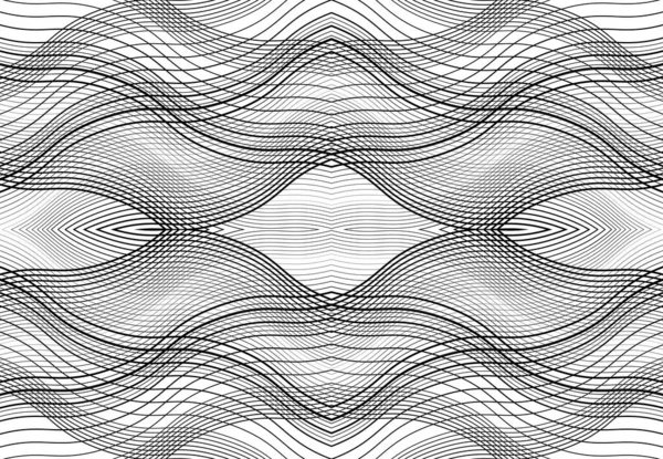 Grille Reproductible Carrelable Maille Zig Zag Entrelacement Croisé Ondulé Entrelacement — Image vectorielle