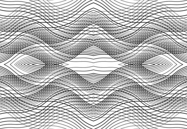 Grille Reproductible Carrelable Maille Zig Zag Entrelacement Croisé Ondulé Entrelacement — Image vectorielle