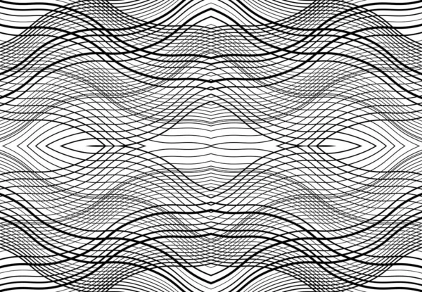 Grille Reproductible Carrelable Maille Zig Zag Entrelacement Croisé Ondulé Entrelacement — Image vectorielle