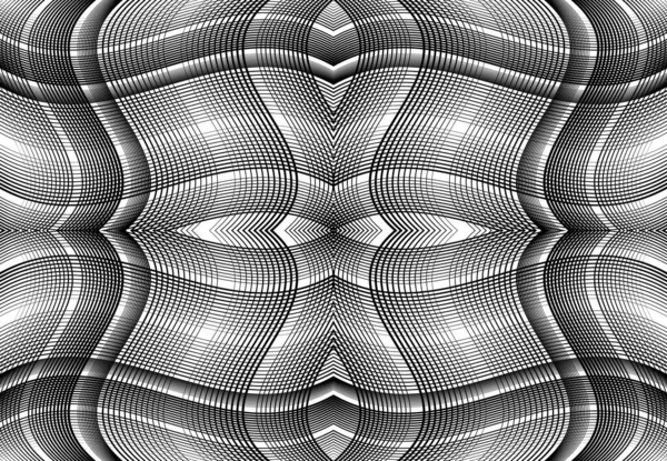 Grille Reproductible Carrelable Maille Zig Zag Entrelacement Croisé Ondulé Entrelacement — Image vectorielle