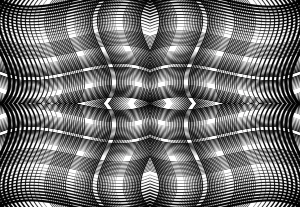 Grille Reproductible Carrelable Maille Zig Zag Entrelacement Croisé Ondulé Entrelacement — Image vectorielle