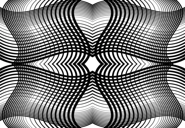 Grille Reproductible Carrelable Maille Zig Zag Entrelacement Croisé Ondulé Entrelacement — Image vectorielle