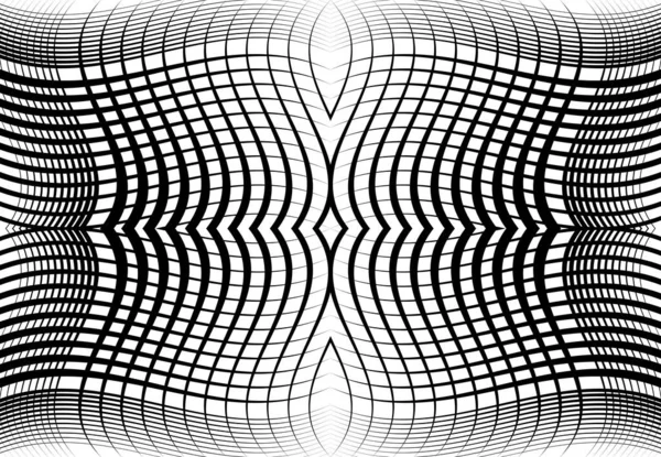 Grille Reproductible Carrelable Maille Zig Zag Entrelacement Croisé Ondulé Entrelacement — Image vectorielle