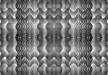 Tekrarlanabilir ve fayanslanabilir ızgara, zig-zag ağı, çapraz çapraz ve dalgalı birleşme, iç içe geçme ve iç içe geçme çizgileri. soyut kafes ve ızgara, ızgara ve ağ dokusu, desen ve arkaplan