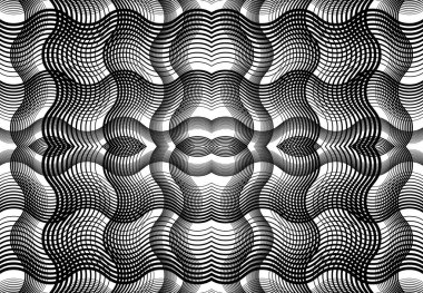 Tekrarlanabilir ve fayanslanabilir ızgara, zig-zag ağı, çapraz çapraz ve dalgalı birleşme, iç içe geçme ve iç içe geçme çizgileri. soyut kafes ve ızgara, ızgara ve ağ dokusu, desen ve arkaplan