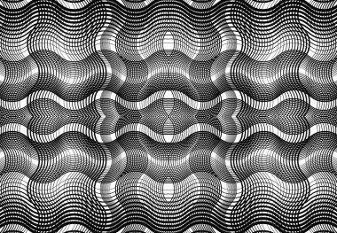 Tekrarlanabilir ve fayanslanabilir ızgara, zig-zag ağı, çapraz çapraz ve dalgalı birleşme, iç içe geçme ve iç içe geçme çizgileri. soyut kafes ve ızgara, ızgara ve ağ dokusu, desen ve arkaplan