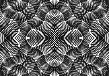 Tekrarlanabilir ve fayanslanabilir ızgara, zig-zag ağı, çapraz çapraz ve dalgalı birleşme, iç içe geçme ve iç içe geçme çizgileri. soyut kafes ve ızgara, ızgara ve ağ dokusu, desen ve arkaplan