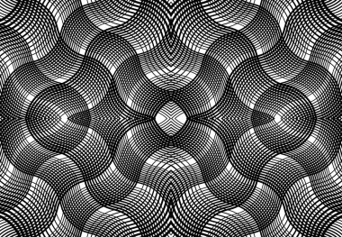 Tekrarlanabilir ve fayanslanabilir ızgara, zig-zag ağı, çapraz çapraz ve dalgalı birleşme, iç içe geçme ve iç içe geçme çizgileri. soyut kafes ve ızgara, ızgara ve ağ dokusu, desen ve arkaplan