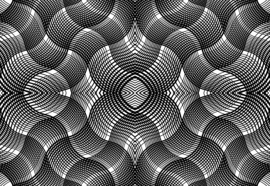 Tekrarlanabilir ve fayanslanabilir ızgara, zig-zag ağı, çapraz çapraz ve dalgalı birleşme, iç içe geçme ve iç içe geçme çizgileri. soyut kafes ve ızgara, ızgara ve ağ dokusu, desen ve arkaplan