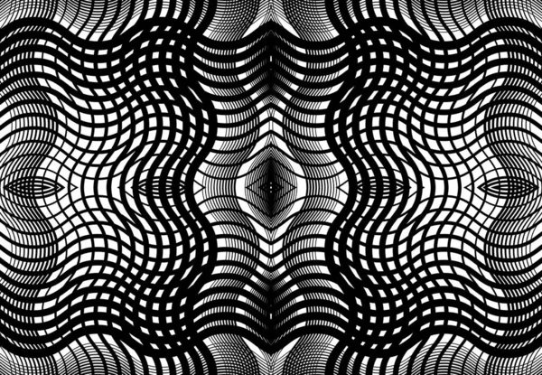 Grille Reproductible Carrelable Maille Zig Zag Entrelacement Croisé Ondulé Entrelacement — Image vectorielle