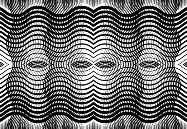 Grille Reproductible Carrelable Maille Zig Zag Entrelacement Croisé Ondulé Entrelacement — Image vectorielle