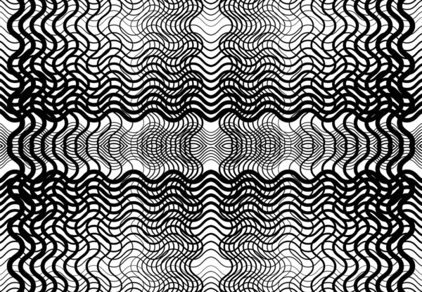 Grille Reproductible Carrelable Maille Zig Zag Entrelacement Croisé Ondulé Entrelacement — Image vectorielle