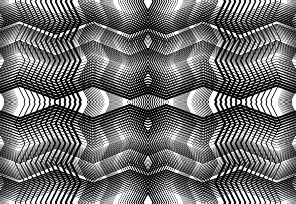 Grille Reproductible Carrelable Maille Zig Zag Entrelacement Croisé Ondulé Entrelacement — Image vectorielle