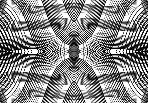 Grille Reproductible Carrelable Maille Zig Zag Entrelacement Croisé Ondulé Entrelacement — Image vectorielle