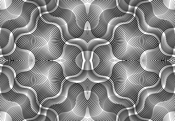 Repeatable Tileable Grid Mesh Zig Zag Criss Cross Wavy Interlace — Stock Vector