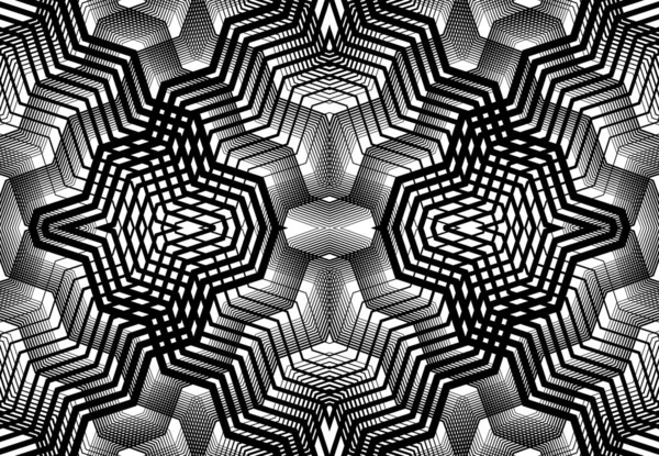 Grille Reproductible Carrelable Maille Zig Zag Entrelacement Croisé Ondulé Entrelacement — Image vectorielle