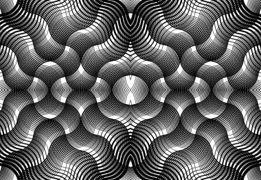 Tekrarlanabilir ve fayanslanabilir ızgara, zig-zag ağı, çapraz çapraz ve dalgalı birleşme, iç içe geçme ve iç içe geçme çizgileri. soyut kafes ve ızgara, ızgara ve ağ dokusu, desen ve arkaplan