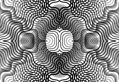 Tekrarlanabilir ve fayanslanabilir ızgara, zig-zag ağı, çapraz çapraz ve dalgalı birleşme, iç içe geçme ve iç içe geçme çizgileri. soyut kafes ve ızgara, ızgara ve ağ dokusu, desen ve arkaplan