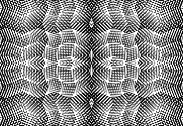 Grille Reproductible Carrelable Maille Zig Zag Entrelacement Croisé Ondulé Entrelacement — Image vectorielle