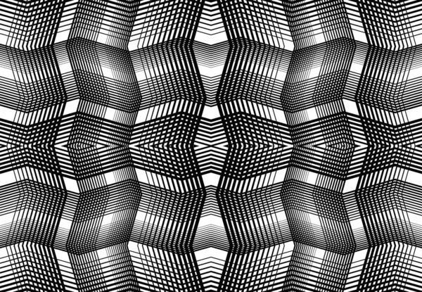 Grille Reproductible Carrelable Maille Zig Zag Entrelacement Croisé Ondulé Entrelacement — Image vectorielle