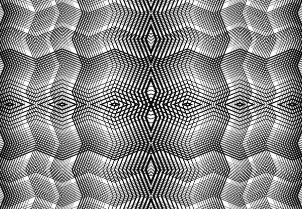 Grille Reproductible Carrelable Maille Zig Zag Entrelacement Croisé Ondulé Entrelacement — Image vectorielle