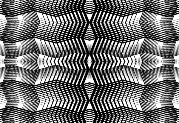 Grille Reproductible Carrelable Maille Zig Zag Entrelacement Croisé Ondulé Entrelacement — Image vectorielle