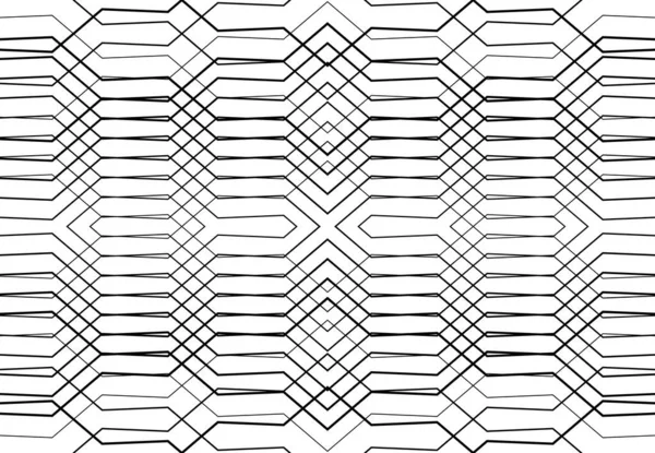 Wiederholbares Und Kachelbares Gitter Maschen Aus Zick Zack Linien Kreuzförmigen — Stockvektor