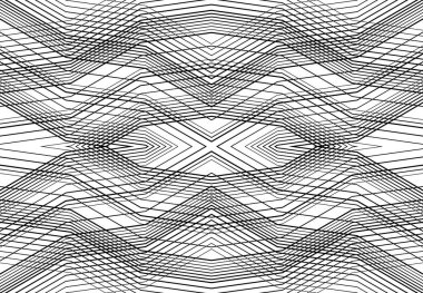 Tekrarlanabilir ve fayanslanabilir ızgara, zig-zag ağı, çapraz çapraz ve dalgalı birleşme, iç içe geçme ve iç içe geçme çizgileri. soyut kafes ve ızgara, ızgara ve ağ dokusu, desen ve arkaplan