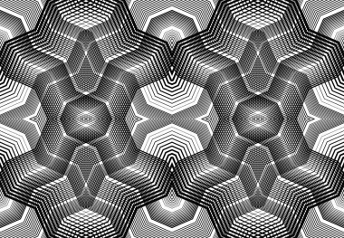 Tekrarlanabilir ve fayanslanabilir ızgara, zig-zag ağı, çapraz çapraz ve dalgalı birleşme, iç içe geçme ve iç içe geçme çizgileri. soyut kafes ve ızgara, ızgara ve ağ dokusu, desen ve arkaplan