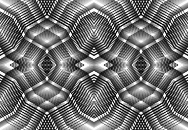 Tekrarlanabilir ve fayanslanabilir ızgara, zig-zag ağı, çapraz çapraz ve dalgalı birleşme, iç içe geçme ve iç içe geçme çizgileri. soyut kafes ve ızgara, ızgara ve ağ dokusu, desen ve arkaplan