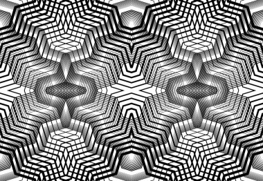 Tekrarlanabilir ve fayanslanabilir ızgara, zig-zag ağı, çapraz çapraz ve dalgalı birleşme, iç içe geçme ve iç içe geçme çizgileri. soyut kafes ve ızgara, ızgara ve ağ dokusu, desen ve arkaplan