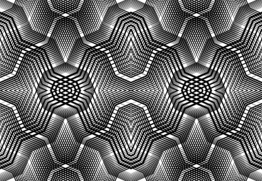 Tekrarlanabilir ve fayanslanabilir ızgara, zig-zag ağı, çapraz çapraz ve dalgalı birleşme, iç içe geçme ve iç içe geçme çizgileri. soyut kafes ve ızgara, ızgara ve ağ dokusu, desen ve arkaplan
