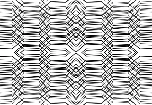 Wiederholbares Und Kachelbares Gitter Maschen Aus Zick Zack Linien Kreuzförmigen — Stockvektor