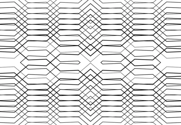 反復可能でテーブルグリッド ジグザグのメッシュ 十字線と波状のインターレース 絡み合い線と織り線 抽象的な格子と格子グリッドとメッシュのテクスチャパターンと背景 — ストックベクタ