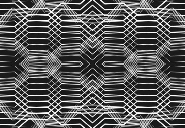 Grille Reproductible Carrelable Maille Zig Zag Entrelacement Croisé Ondulé Entrelacement — Image vectorielle