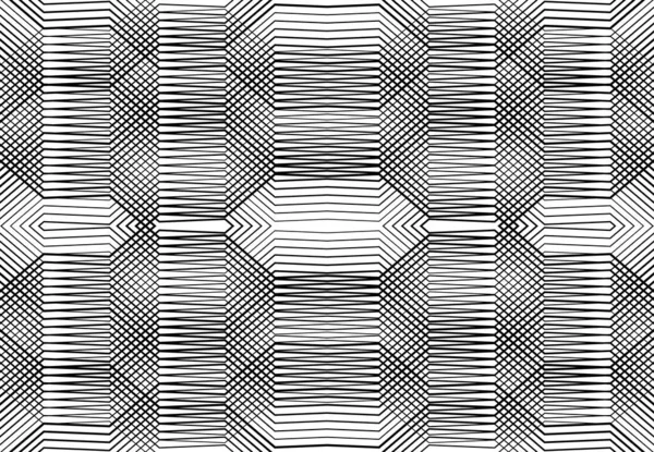 Repeatable Tileable Grid Mesh Zig Zag Criss Cross Wavy Interlace — Stock Vector