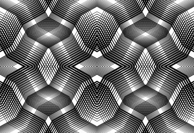 Tekrarlanabilir ve fayanslanabilir ızgara, zig-zag ağı, çapraz çapraz ve dalgalı birleşme, iç içe geçme ve iç içe geçme çizgileri. soyut kafes ve ızgara, ızgara ve ağ dokusu, desen ve arkaplan