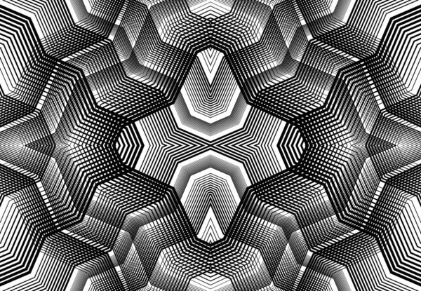 Grille Reproductible Carrelable Maille Zig Zag Entrelacement Croisé Ondulé Entrelacement — Image vectorielle