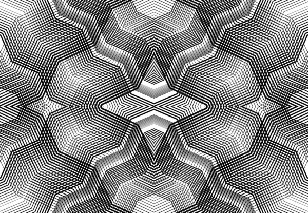 Grille Reproductible Carrelable Maille Zig Zag Entrelacement Croisé Ondulé Entrelacement — Image vectorielle