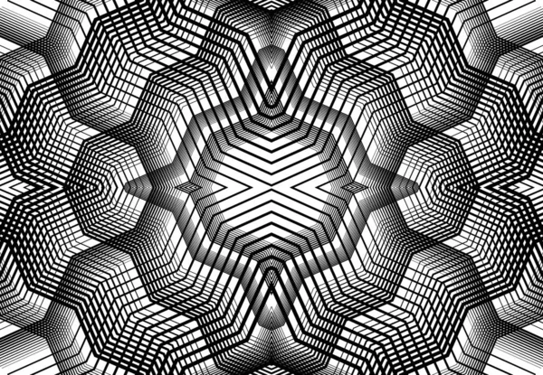 Grille Reproductible Carrelable Maille Zig Zag Entrelacement Croisé Ondulé Entrelacement — Image vectorielle