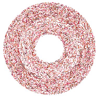 Daire biçimindeki renkli rastgele kareler soyut geometrik elementler. Çember, dairesel mozaik