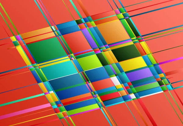 Tessallation Mosaïque Abstraite Colorée Fond Multicolore Géométrique Rectangle Aléatoire Carreaux — Image vectorielle