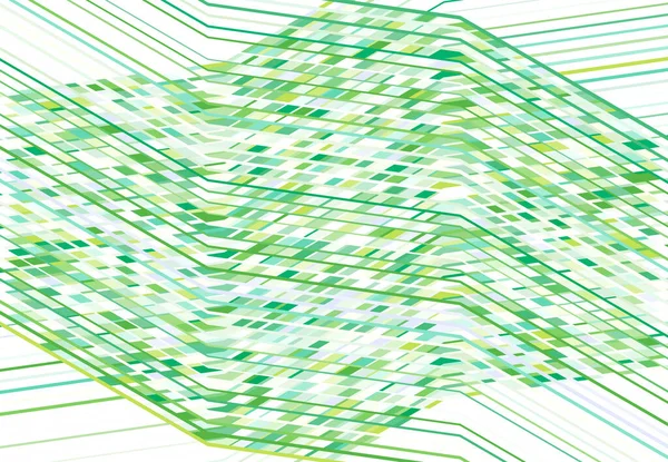 Mosaik Hintergrund Tessellation Muster Grüne Wellenförmige Winkende Und Wellige Wogende — Stockvektor