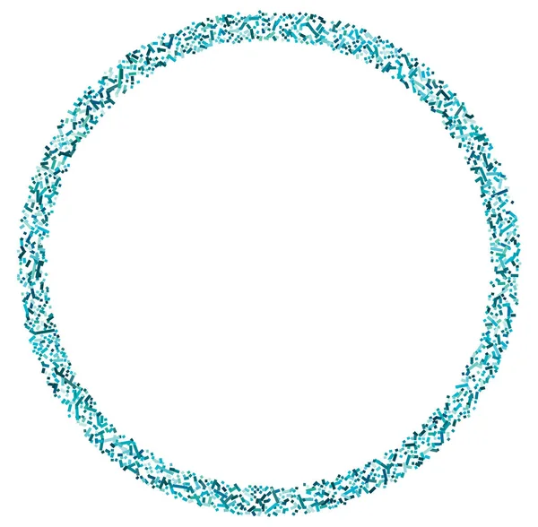 Carrés Aléatoires Colorés Forme Cercle Élément Géométrique Abstrait Cercle Mosaïque — Image vectorielle