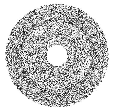 Gri ölçekli rastgele kareler, daire biçiminde soyut geometrik elementler. Çember, dairesel mozaik