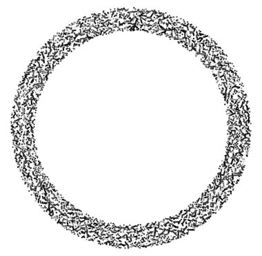 Gri ölçekli rastgele kareler, daire biçiminde soyut geometrik elementler. Çember, dairesel mozaik